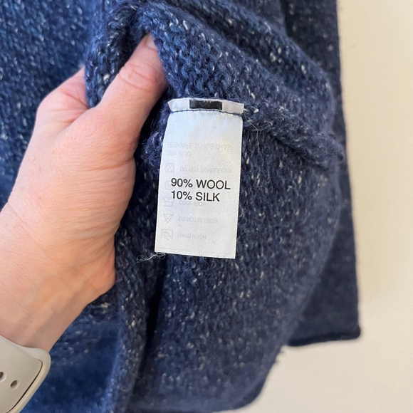 Vintage Ireland's Eye Wool Silk Speckled Sweater Blue Men's M - Picture 10 of 11